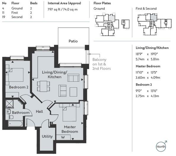 Floor Plan | Flat - Retirement | 34 Lindfield Place | For Sale